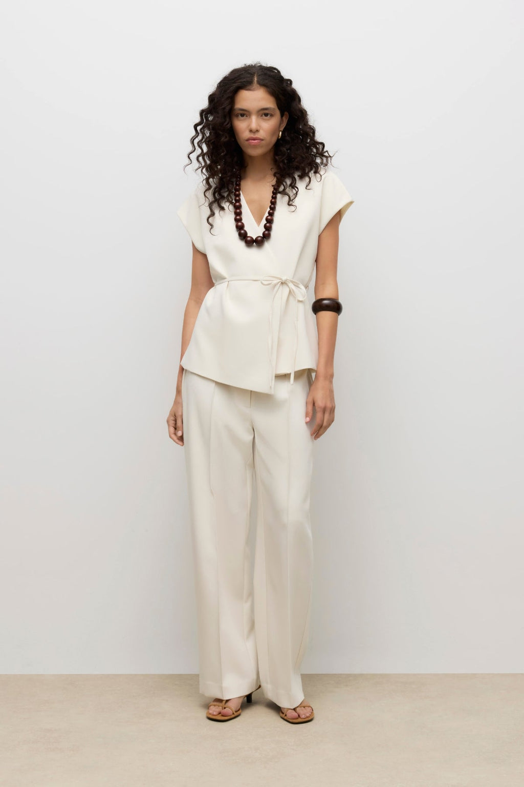 Waistcoat Midi Vannah V-mhuineál - beithe