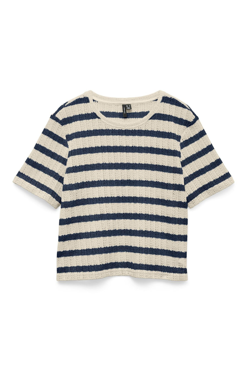 Freja Top - Birch Stripes - Navy Blazer