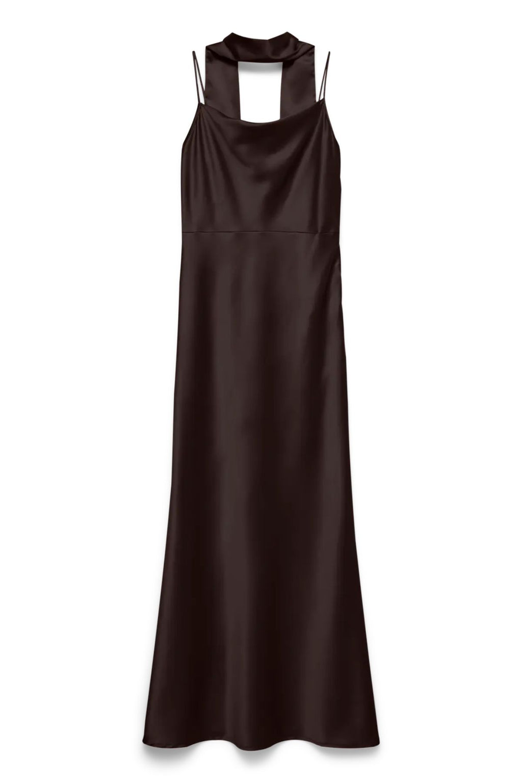 Cenia Singlet Scarf Ankle Dress - Chocolate Torte