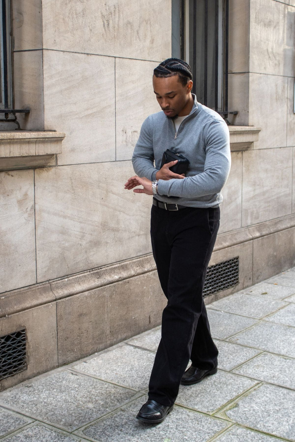Straight Cotton Chino - Black