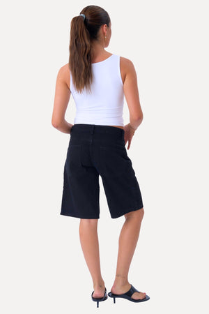 Denim Shorts - Black