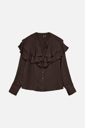 Lizzi Flounce Top - Chocolate Torte
