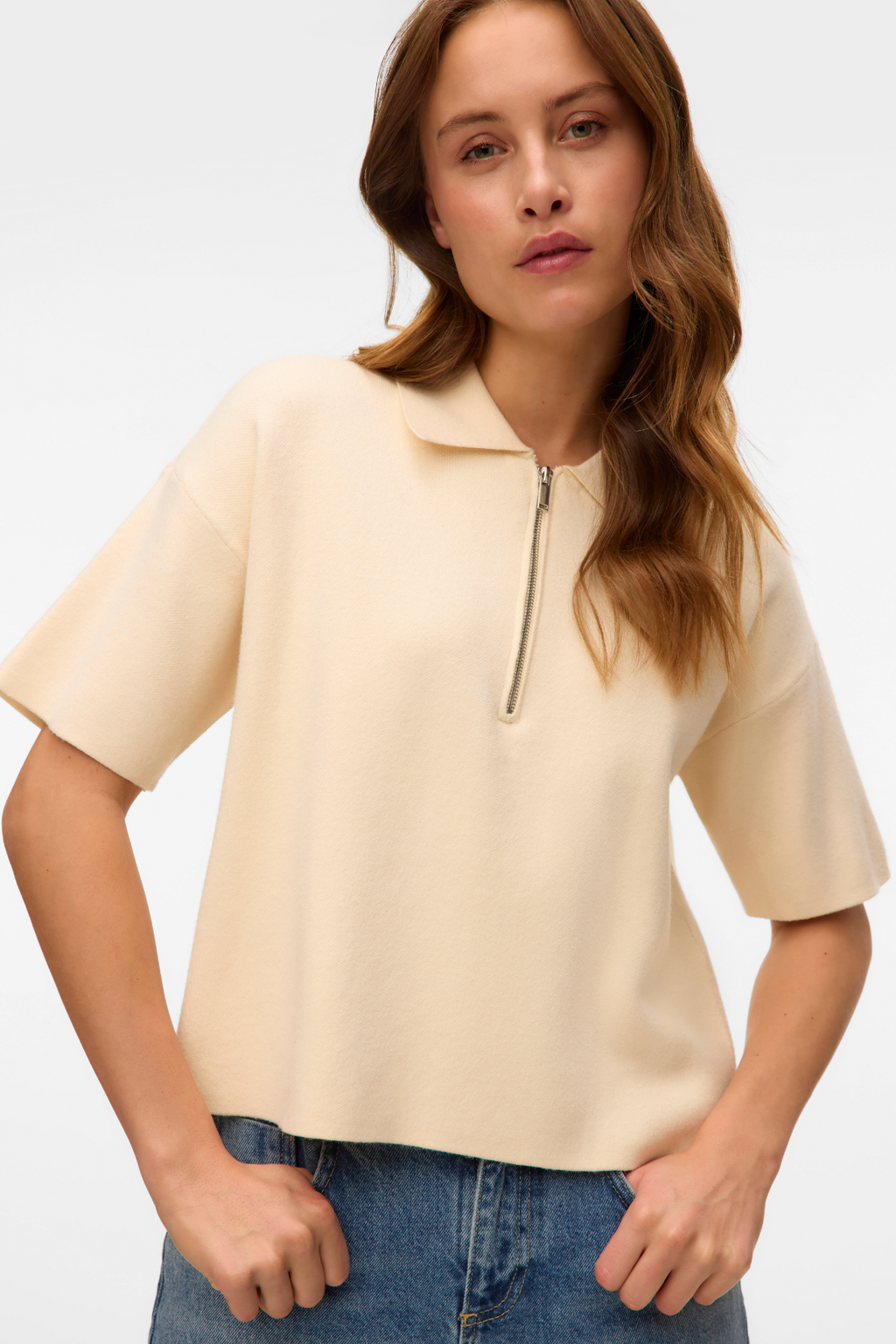 Gold 2/4 Poloneck Pullover - Birch