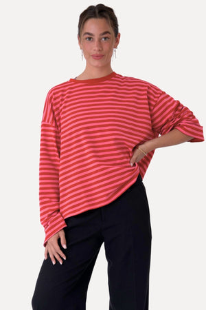 Cleo Blouse - Red/Pink