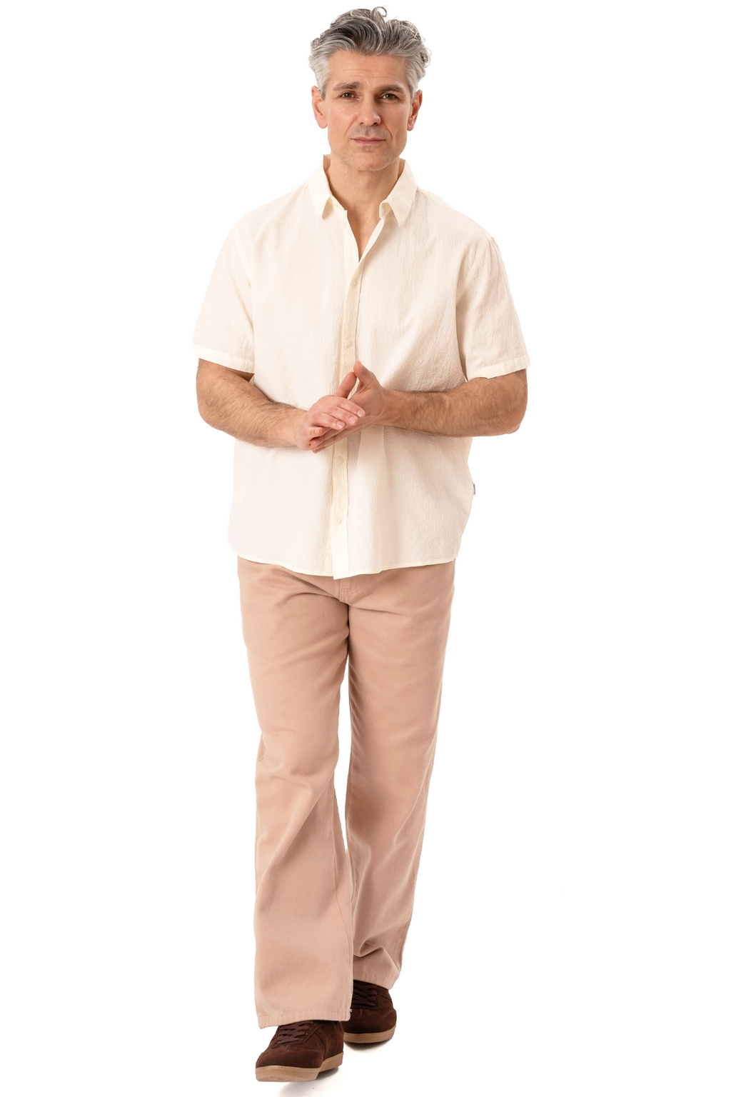 Avan Short-sleeved Shirt - Vanilla Ice