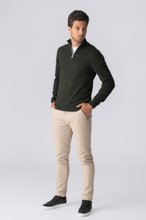 Leath-Zip Pullover - Arm