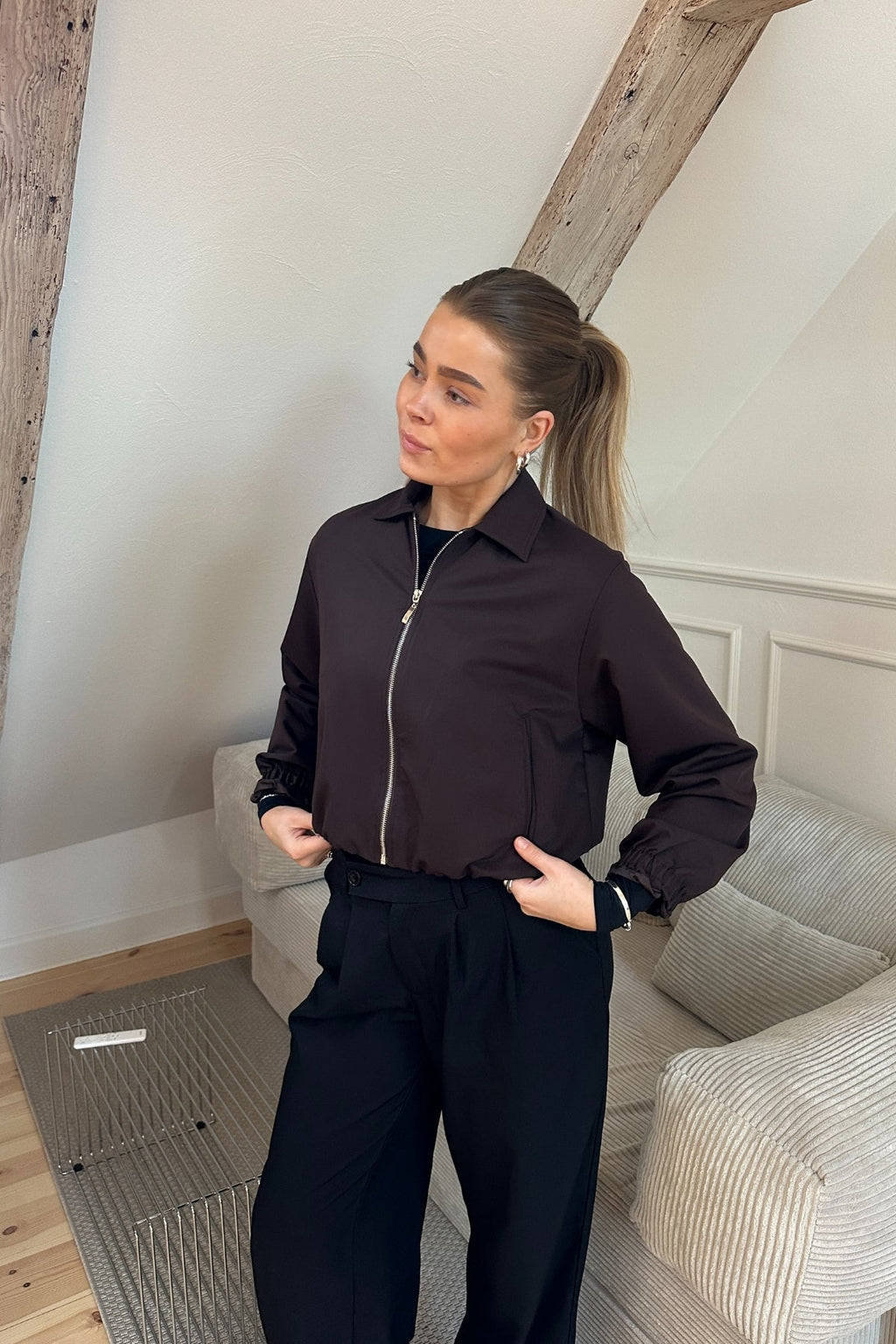 Kylie Short Jacket - Brown