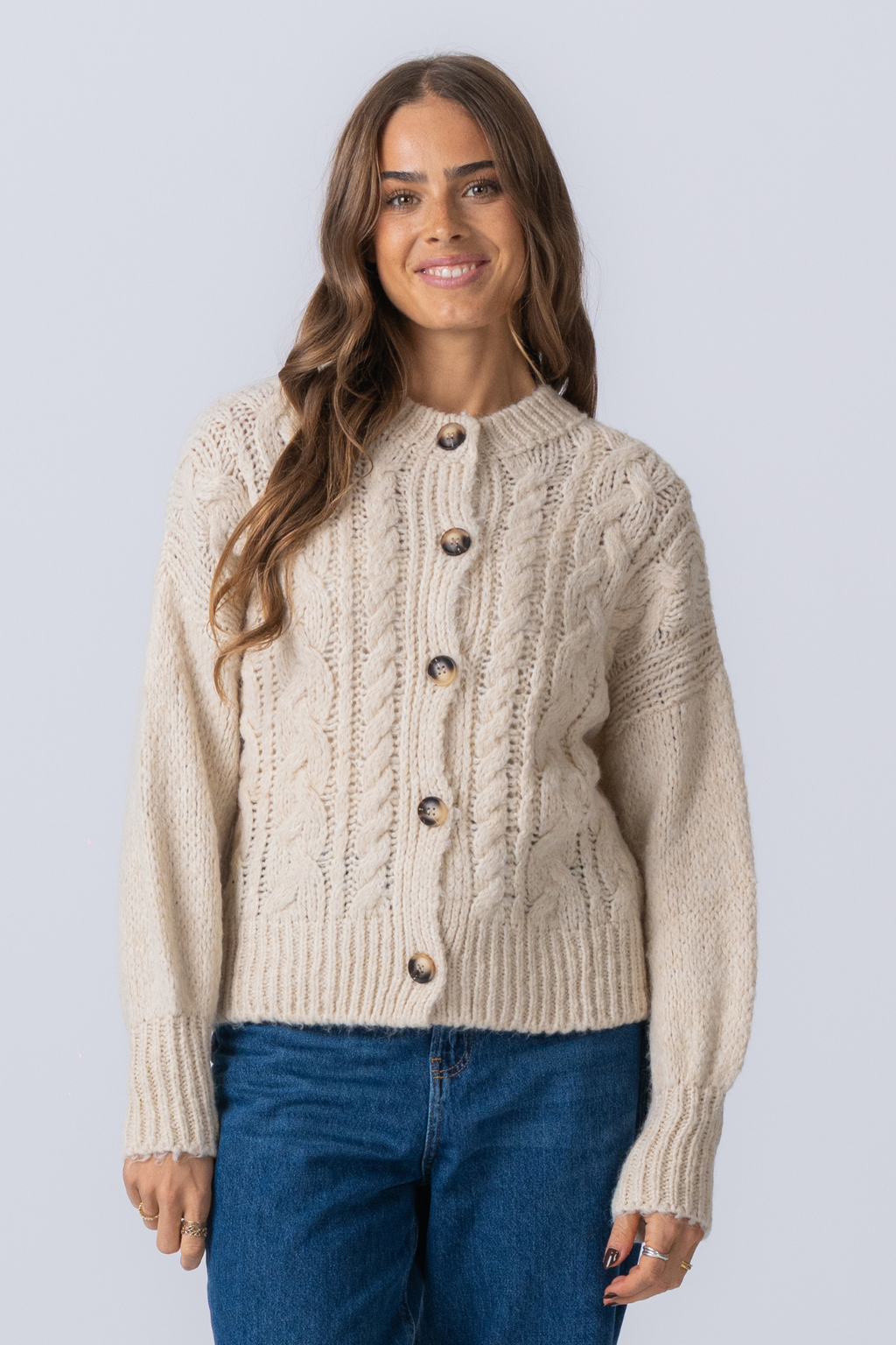 Botton Knit - White