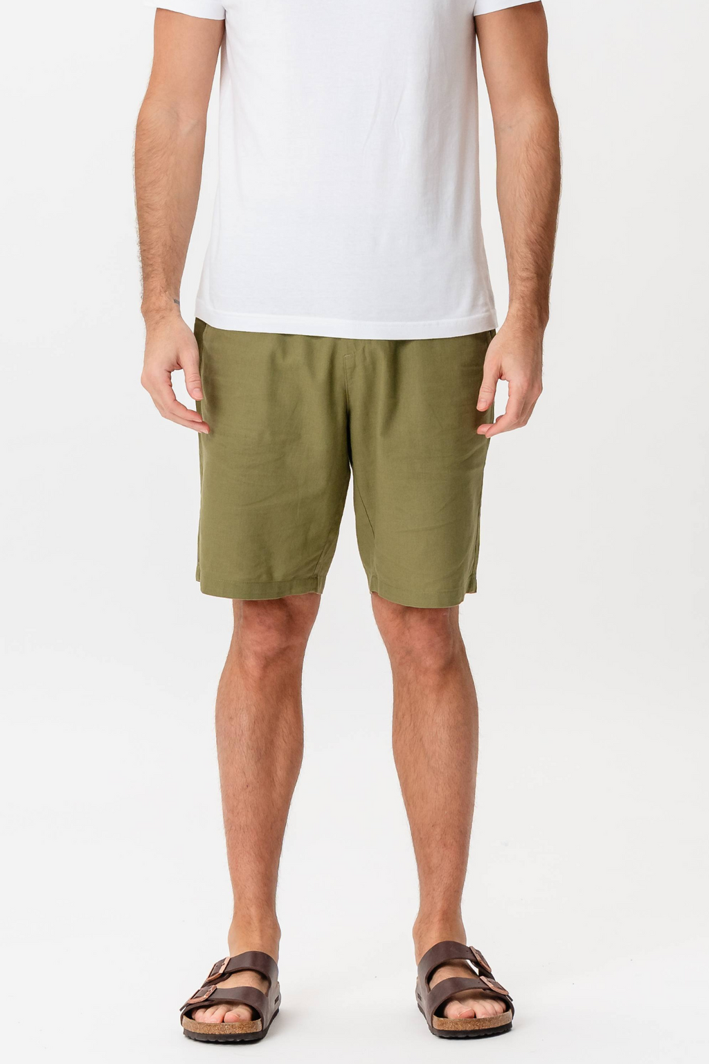 Linen Shorts - Green