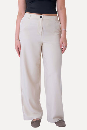 Classic Suit Pants - Beige