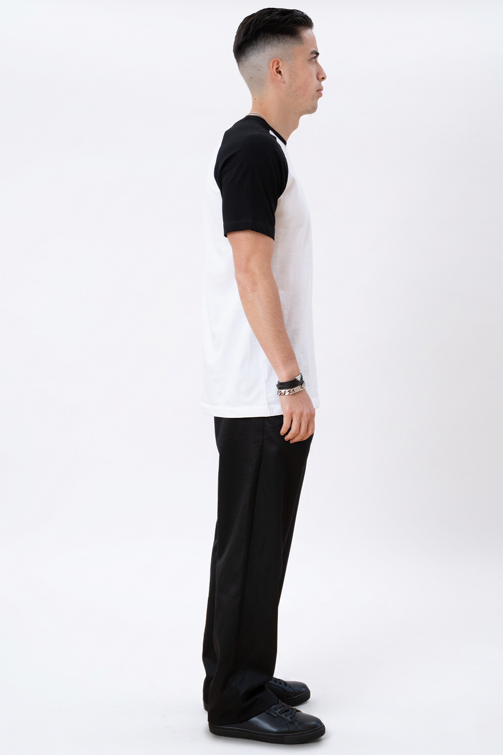 Basic Tričko Raglan - čiernobiele