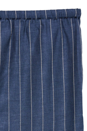 Odette WideTrousers -  Dark Denim / White