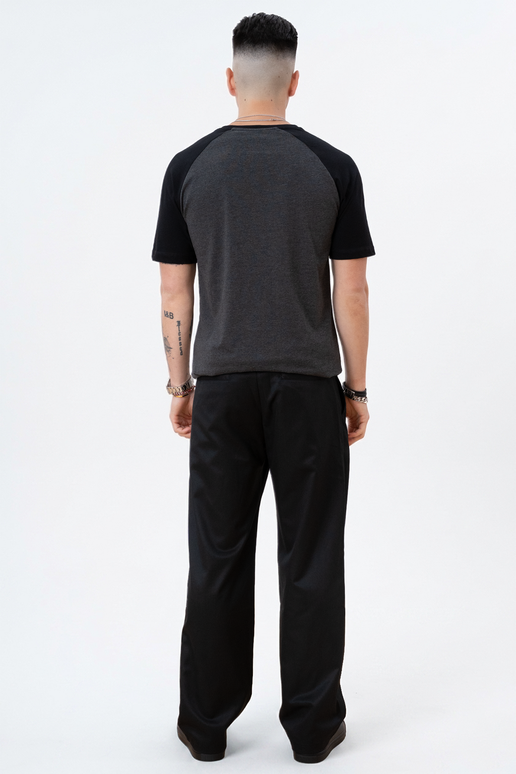 Basic raglan T-shirt - Black-Army