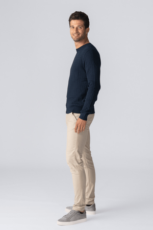 Cniotáil Cábla Pullover - Navy