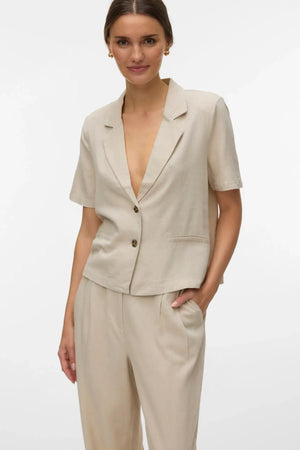 Mymilo Short Blazer - Silver Lining