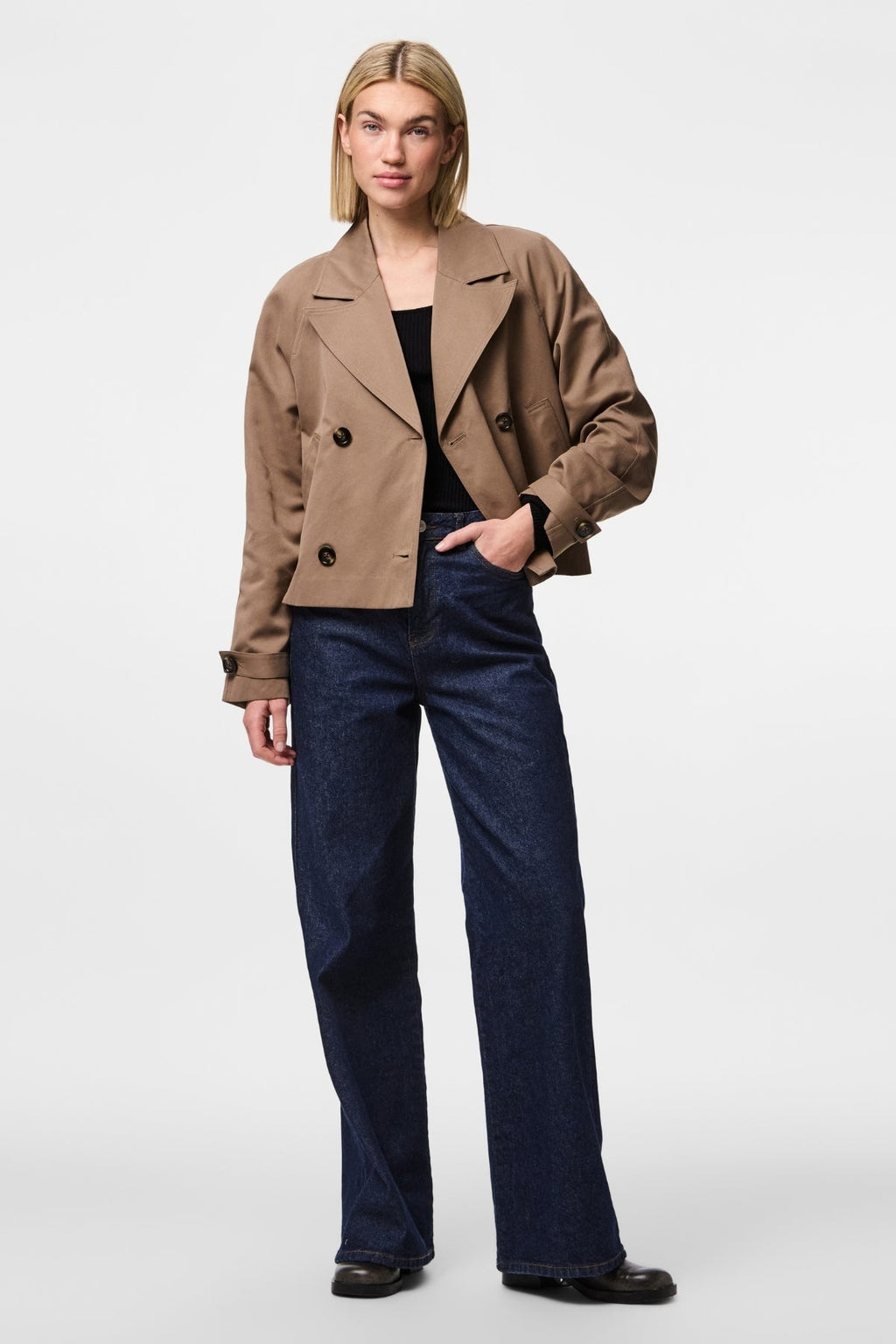 Scarlett Short Trenchcoat - Brown Lentil