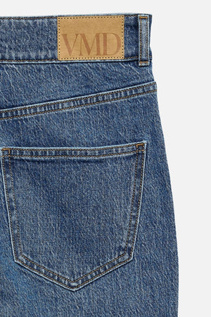 Tessa Wide Pocket Jeans - Medium Blue Denim