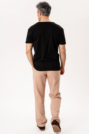 Deep Neck T-shirt - Black