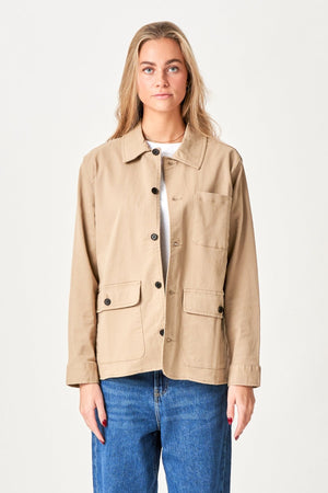 Twill Shacket - Beige