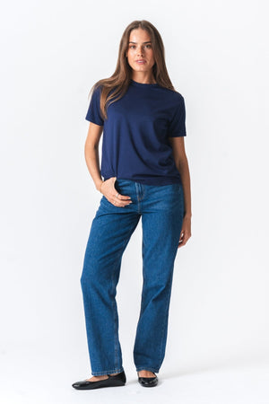 Leah Loose T-shirt - Dark Navy