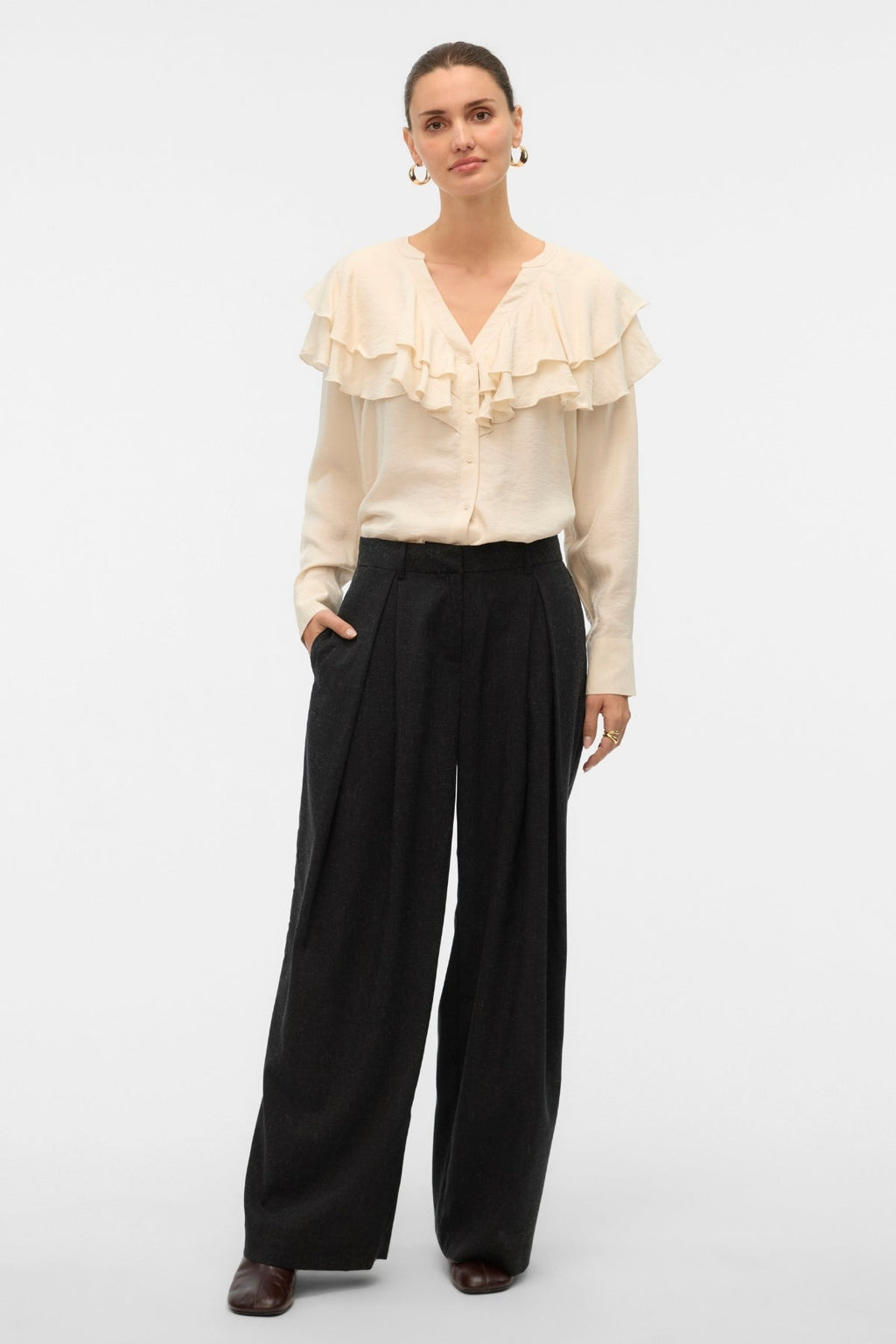 Lizzi Flounce Top - Birch