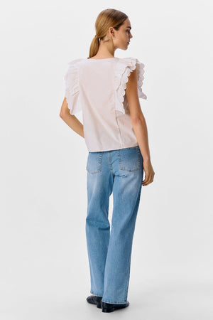 Hope Papaya Nour S/S Top - biely piesok