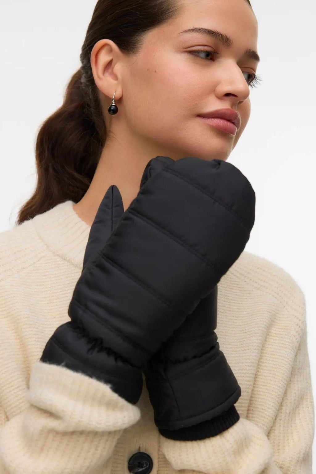 Paula Padded Mittens - Black