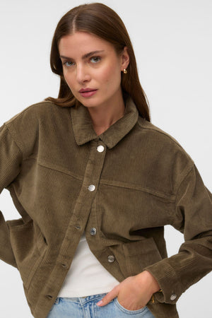Jamie Corduroy Shacket - Mermaid