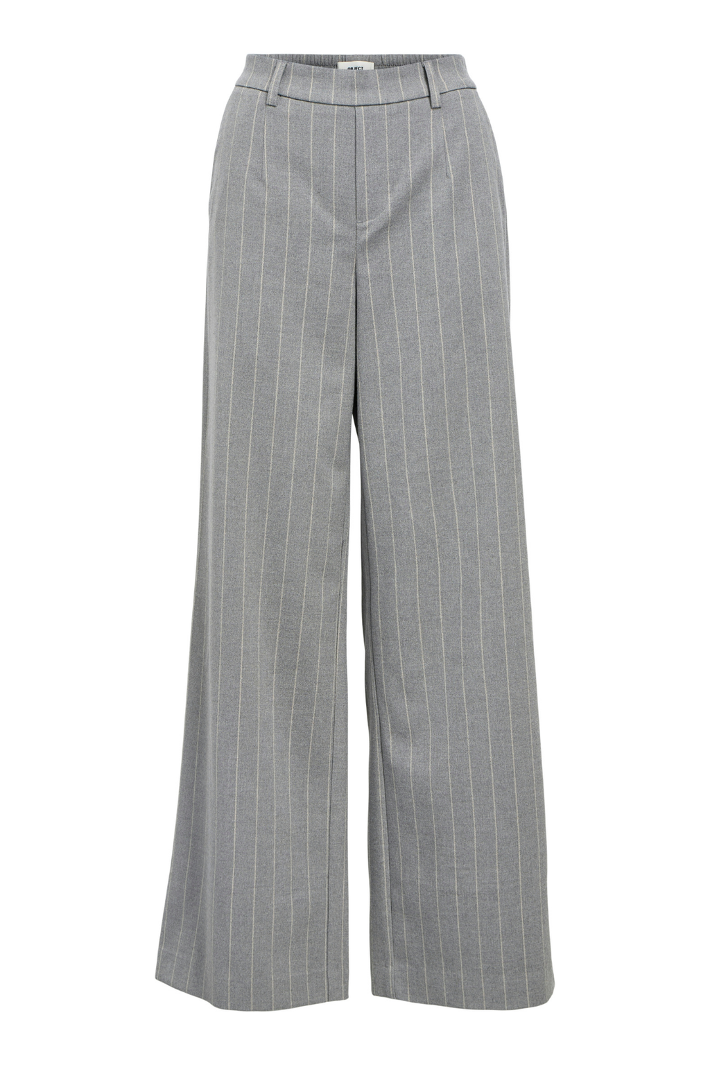 Lisa Wide Pant Aop - stredne šedá melange