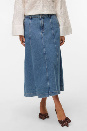 Alaina Denim Skirt - Medium Blue Denim