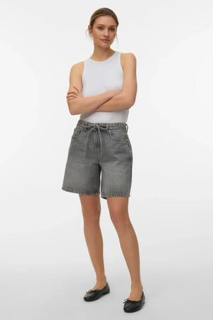Wien Belt Shorts Mix - svijetlo sivi traper