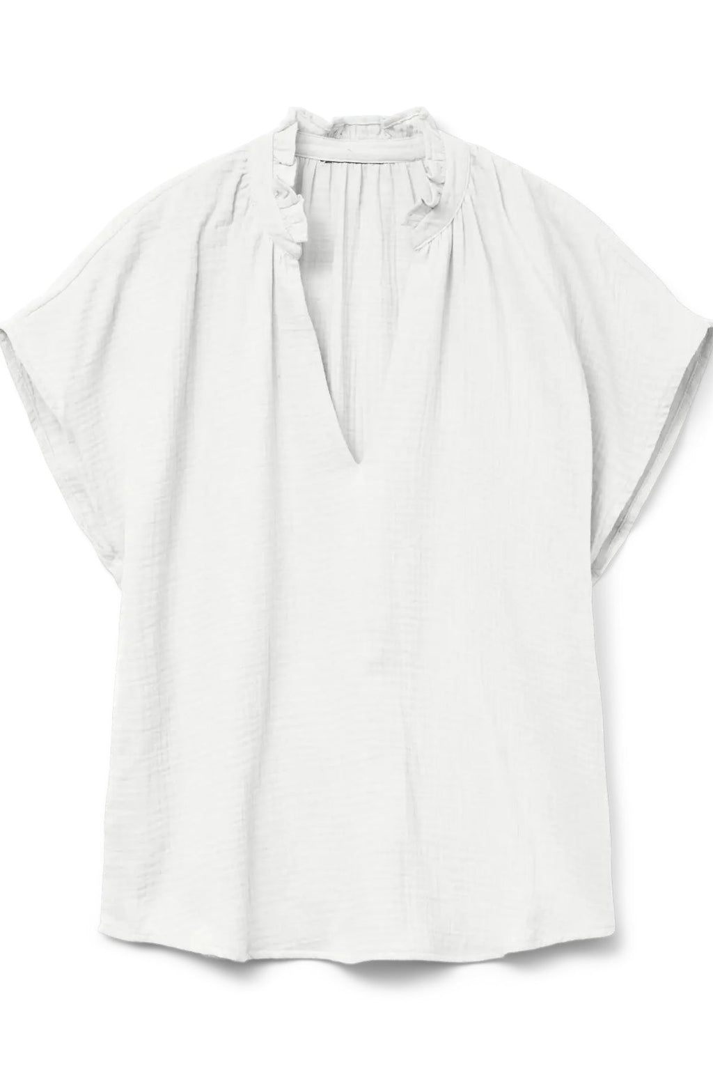 Natali V-Neck Top - Snow White