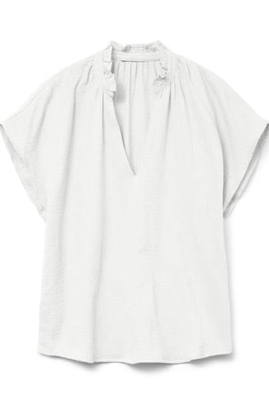 Natali V-Neck Top - Snow White