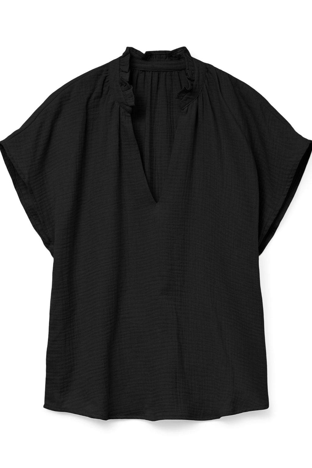 Natali V-Neck Top - Black