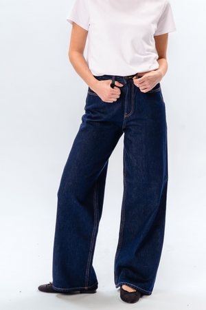 The Original Performance Wide Jeans - Dark Blue Denim